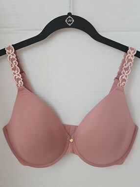 Natori NWOT Women's Mauve Pure Luxe Custom Coverage Lace Underwire Bra 34D 36DDD